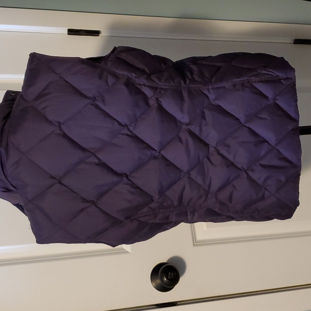 Land's End Down Puffer Vest Eggplant S - Picture 2 of 8
